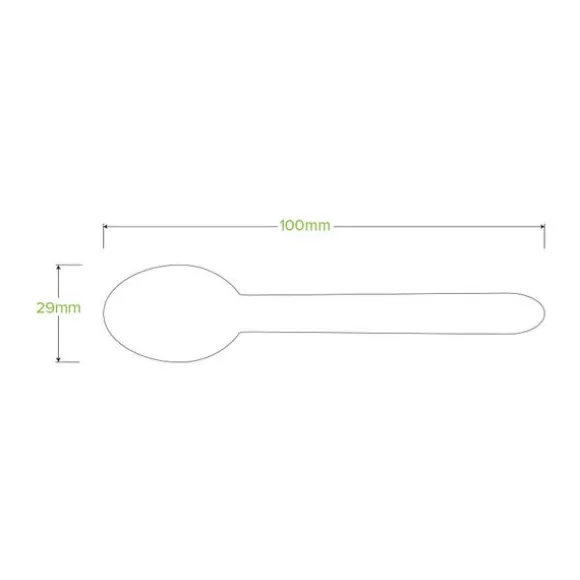 10cm Unbranded Wood Tea Spoon - Bulk Pack