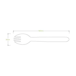 16cm Wood Spork