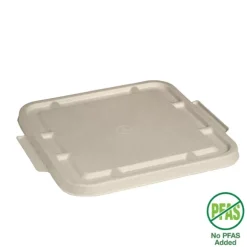3-Compartment Large Natural Plant Fibre Takeaway Lid
