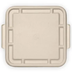 3-Compartment Large Natural Plant Fibre Takeaway Lid