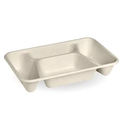 4-Compartment Natural Plant Fibre Takeaway Base