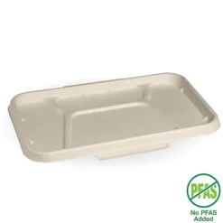 4-Compartment Natural Plant Fibre Takeaway Lid