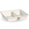 2-Compartment White Plant Fibre Takeaway Base