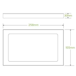 Extra Small BioBoard Catering Tray PLA Window Lid