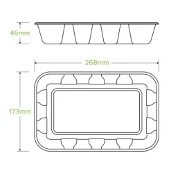 1kg Plant Fibre Produce Tray