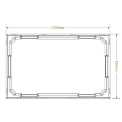 Large BioBoard Sushi Tray PET Lid