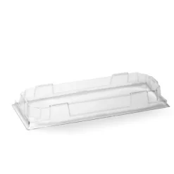 Long BioBoard Sushi Tray PET Lid