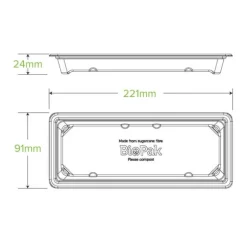 Long Plant Fibre Sushi Tray