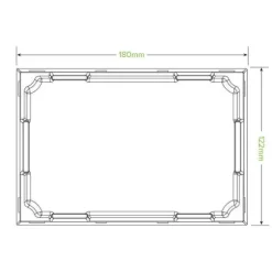 Medium BioBoard Sushi Tray PET Lid