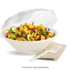 800-1,420ml / 24-48oz Clear RPET BioBowl Lid