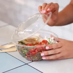 1,080ml / 32oz Clear Salad BioBowl
