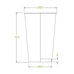 350ml / 12oz (80mm) Art Series Single Wall BioCup