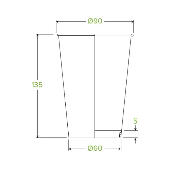 510ml / 16oz (90mm) Art Series Single Wall BioCup