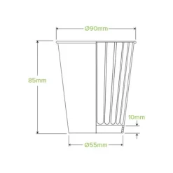 295ml / 8oz (90mm) Black Double Wall BioCup