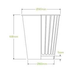 390ml / 12oz (90mm) Black Double Wall BioCup