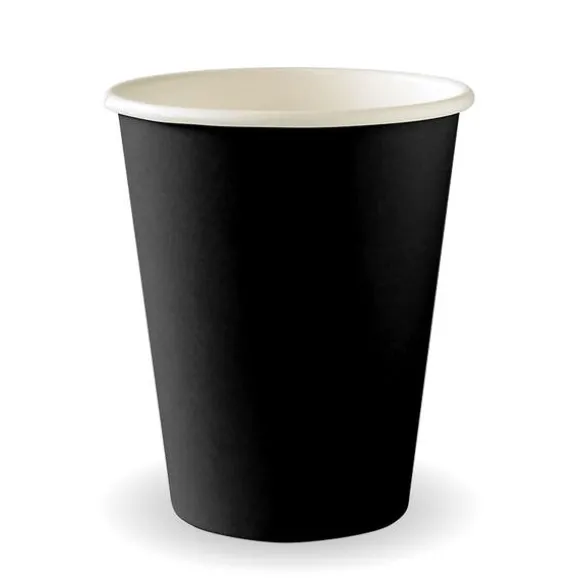 280ml / 8oz (80mm) Black Single Wall BioCup