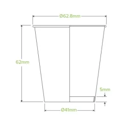 120ml / 4oz (63mm) Black Single Wall BioCup