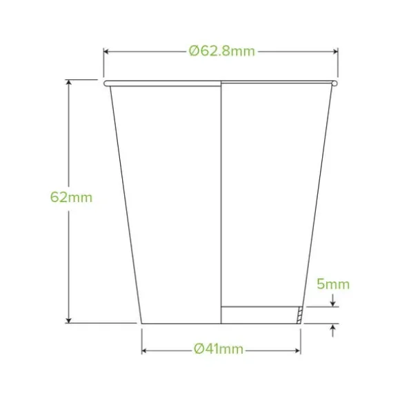 120ml / 4oz (63mm) Black Single Wall BioCup