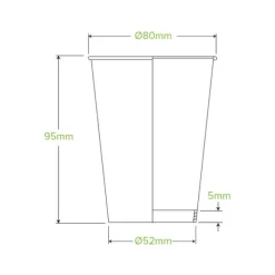280ml / 8oz (80mm) Christmas Single Wall BioCup
