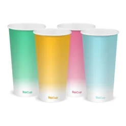 600ml / 20oz (90mm) Coloured Cold Paper BioCup