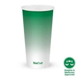 600ml / 20oz (90mm) Green Cold Paper BioCup
