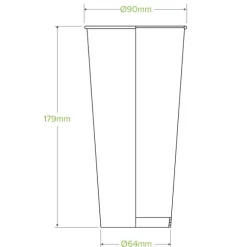 700ml / 24oz (90mm) Green Cold Paper BioCup