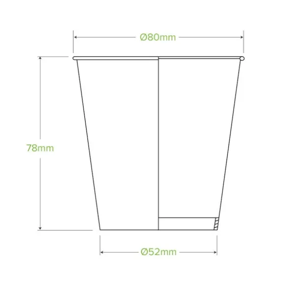 200ml / 6oz (80mm) Green Cold Paper BioCup