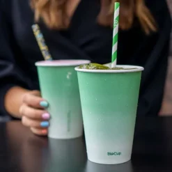 280ml / 8oz (80mm) Green Cold Paper BioCup