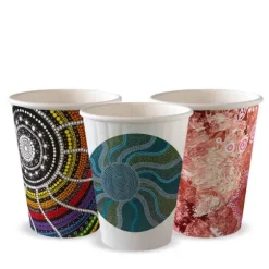 255ml / 8oz (80mm) Indigenous Art Series Double Wall BioCup