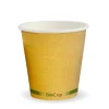 230ml / 6oz (80mm) Kraft Green Stripe Single Wall BioCup