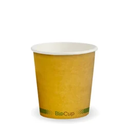 120ml / 4oz (63mm) Kraft Green Stripe Single Wall BioCup