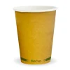 390ml / 12oz (90mm) Kraft Green Stripe Single Wall BioCup