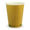 390ml / 12oz (90mm) Kraft Green Stripe Double Wall BioCup