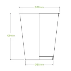 390ml / 12oz (90mm) Leaf Cold Paper BioCup