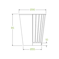 295ml / 8oz (90mm) Leaf Double Wall BioCup
