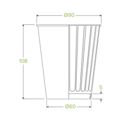 390ml / 12oz (90mm) Leaf Double Wall BioCup
