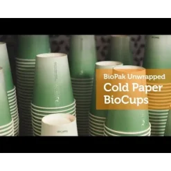 200ml / 6oz (73mm) White Cold Paper Water BioCup