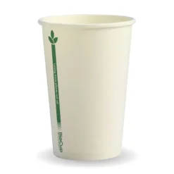 320ml / 10oz (80mm) White Green Line Single Wall BioCup