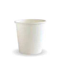 120ml / 4oz (63mm) White Single Wall BioCup