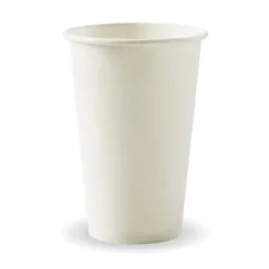 350ml / 12oz (80mm) White Single Wall BioCup