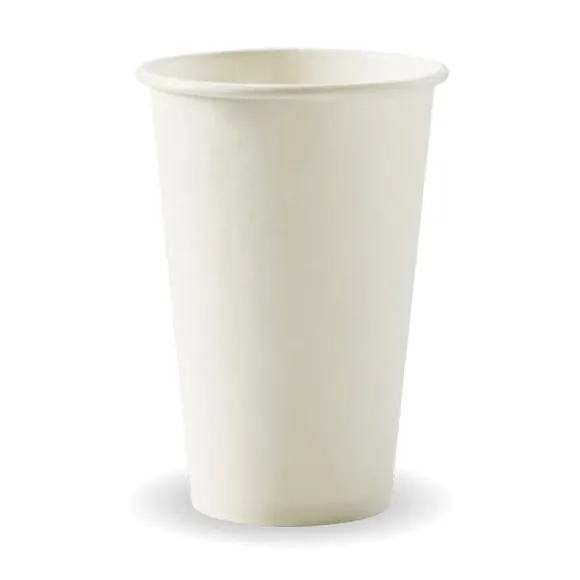 350ml / 12oz (80mm) White Single Wall BioCup
