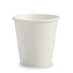 230ml / 6oz (80mm) White Single Wall BioCup