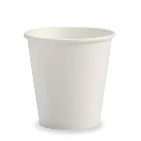 230ml / 6oz (80mm) White Single Wall BioCup