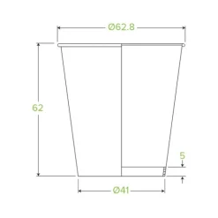 120ml / 4oz (63mm) White Single Wall BioCup