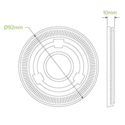 250ml / 8oz PLA Flat Paper Bowl Lid