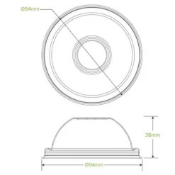 240ml / 8oz Plant Fibre Dome Ice Cream BioCup Lid