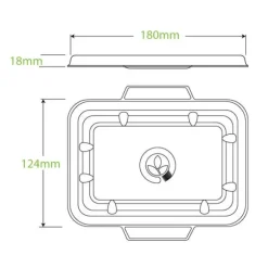 500ml & 600ml Natural Plant Fibre Takeaway Lid