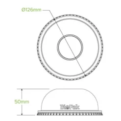 240-960ml Clear BioBowl Dome Lid