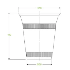 360ml Clear Unbranded BioCup