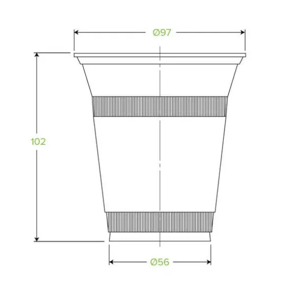 360ml Clear Unbranded BioCup